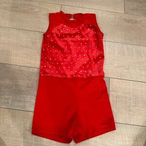 Weissman Red Kids Dance Costume